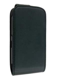 HTC Desire S Synthetic Leather Flip Case - Black