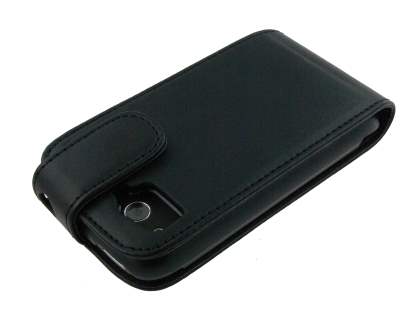 HTC Desire S Synthetic Leather Flip Case - Black
