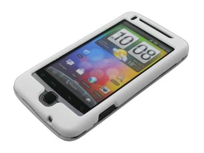 HTC Desire Z UltraTough Rubberised Slim Case - Pearl White