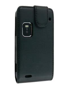 Synthetic Leather Flip Case for Nokia E7 - Black Synthetic Leather Flip Case for Nokia E7 - Black