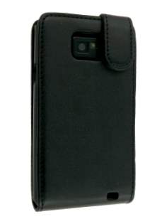 Samsung I9100 Galaxy S2 Synthetic Leather Flip Case - Classic Black