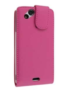 Sony Ericsson XPERIA Arc/Arc S Synthetic Leather Flip Case - Pink