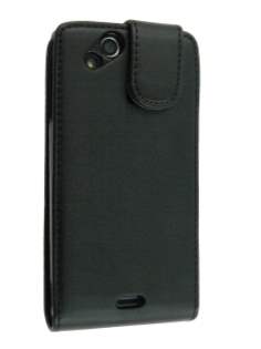 Sony Ericsson XPERIA Arc/Arc S Synthetic Leather Flip Case - Black