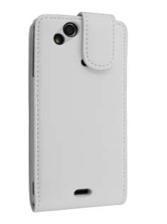 Synthetic Leather Flip Case for Sony Ericsson XPERIA Arc/Arc S - White
