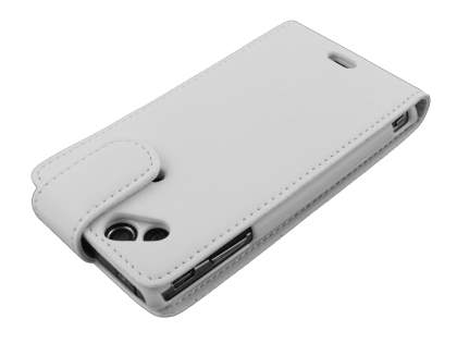 Synthetic Leather Flip Case for Sony Ericsson XPERIA Arc/Arc S - White