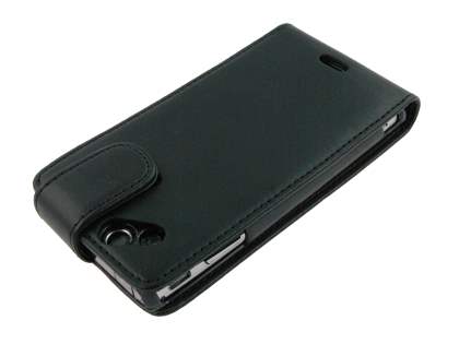 Sony Ericsson XPERIA Arc/Arc S Synthetic Leather Flip Case - Black