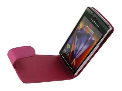 Sony Ericsson XPERIA Arc/Arc S Synthetic Leather Flip Case - Pink