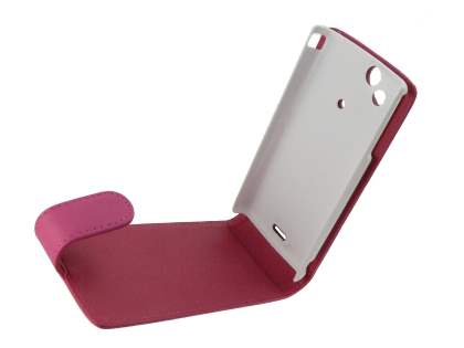 Sony Ericsson XPERIA Arc/Arc S Synthetic Leather Flip Case - Pink