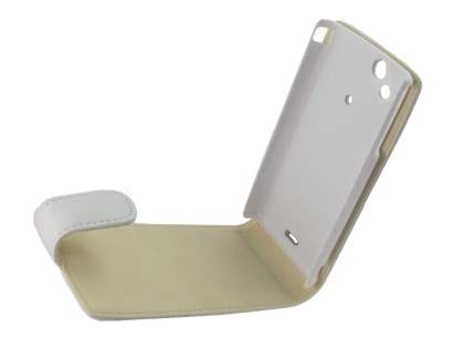 Synthetic Leather Flip Case for Sony Ericsson XPERIA Arc/Arc S - White