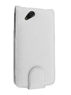 Synthetic Leather Flip Case for Sony Ericsson XPERIA Arc/Arc S - White