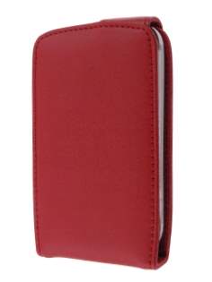 HTC Wildfire G8 Genuine Leather Flip Case - Red