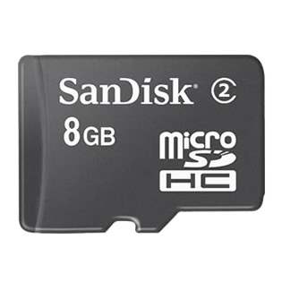8GB SanDisk MicroSDHC Memory Card