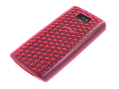 TPU Gel Case for Nokia X3-02 - Diamond Pink