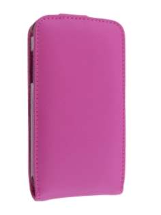Genuine Leather Flip Case for Samsung I9000 Galaxy S - Pink