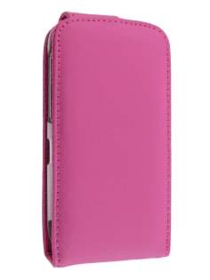 HTC Desire S Genuine Leather Flip Case - Pink