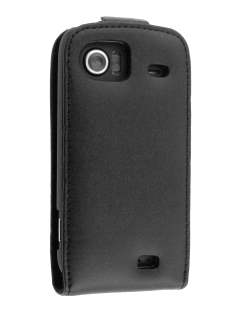HTC 7 Mozart Genuine Leather Flip Case - Black HTC 7 Mozart Genuine Leather Flip Case - Black