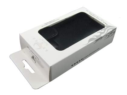 Genuine Leather Flip Case for HTC Aria - Black