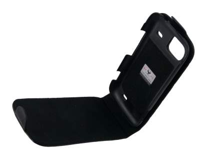 HTC 7 Mozart Genuine Leather Flip Case - Black