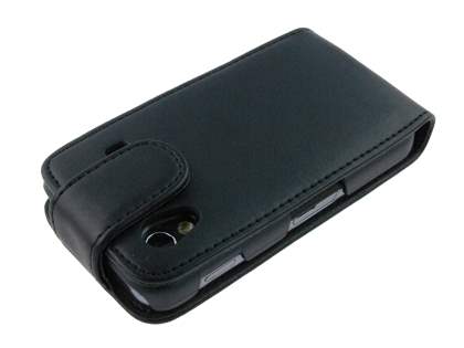 Synthetic Leather Flip Case for Samsung S5830 Galaxy Ace - Black