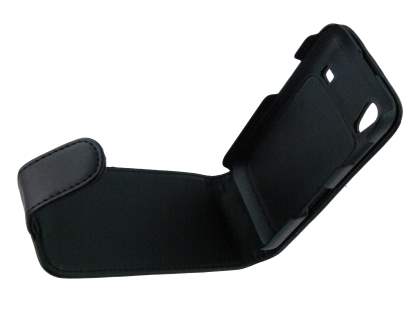 Synthetic Leather Flip Case for Samsung S5830 Galaxy Ace - Black