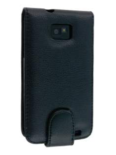 Samsung I9100 Galaxy S2 Synthetic Leather Flip Case - Black