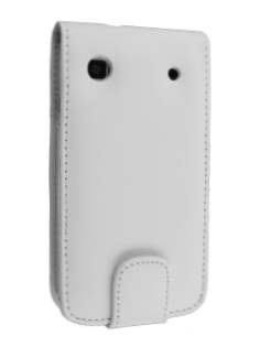Synthetic Leather Flip Case for Samsung I9000 Galaxy S - White Leather Flip Case