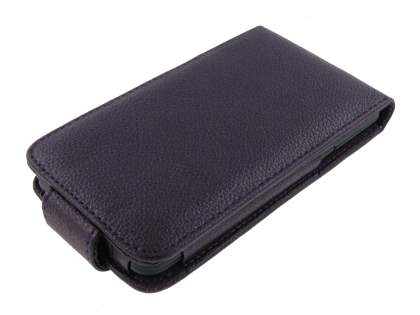 Samsung I9100 Galaxy S2 Synthetic Leather Flip Case - Dark Purple