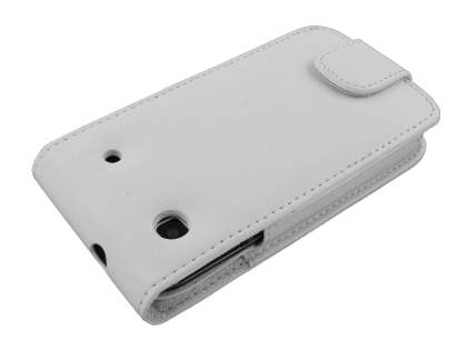Synthetic Leather Flip Case for Samsung I9000 Galaxy S - White