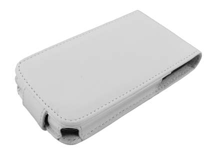 Synthetic Leather Flip Case for Samsung I9000 Galaxy S - White