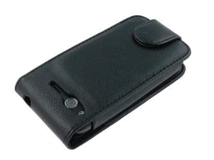 Synthetic Leather Flip Case for HTC Desire S - Black