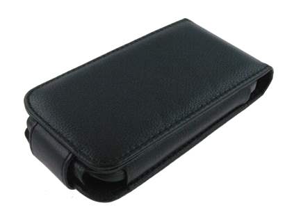 Synthetic Leather Flip Case for HTC Desire S - Black