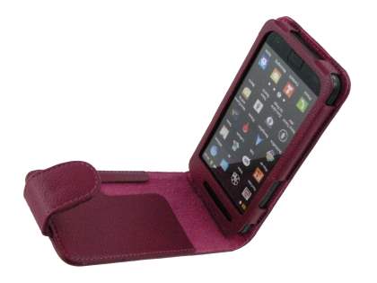 Samsung I9100 Galaxy S2 Synthetic Leather Flip Case - Dark Pink