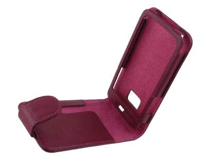 Samsung I9100 Galaxy S2 Synthetic Leather Flip Case - Dark Pink