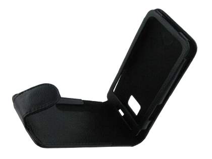 Samsung I9100 Galaxy S2 Synthetic Leather Flip Case - Black