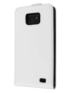 Synthetic Leather Flip Case for Samsung I9100 Galaxy S2 - White