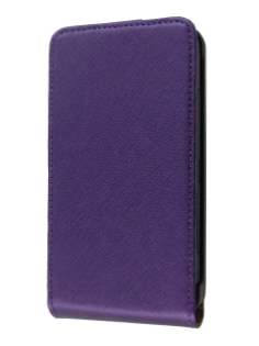 HTC Touch HD2 Slim Synthetic Leather Flip Case - Purple
