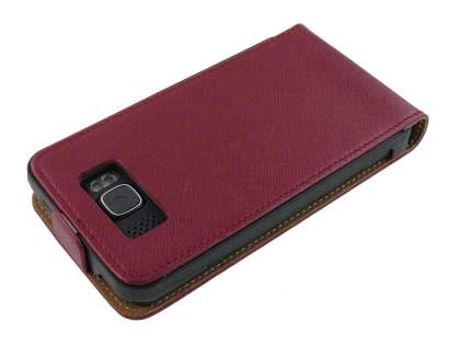 HTC Touch HD2 Slim Synthetic Leather Flip Case - Red