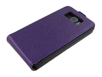 HTC Touch HD2 Slim Synthetic Leather Flip Case - Purple