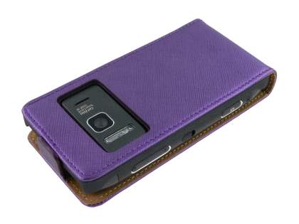 Synthetic Leather Flip Case for Nokia N8 - Purple