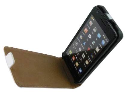 Synthetic Leather Flip Case for Samsung I9100 Galaxy S2 - White