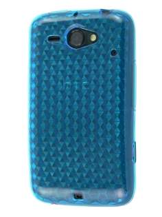 TPU Gel Case for HTC ChaCha - Diamond Blue