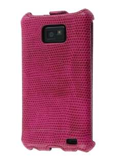 Samsung I9100 Galaxy S2 Slim Synthetic Leather Flip Case - Hot Pink