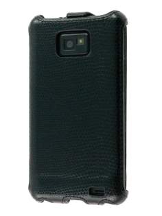 Samsung I9100 Galaxy S2 Slim Synthetic Leather Flip Case - Black