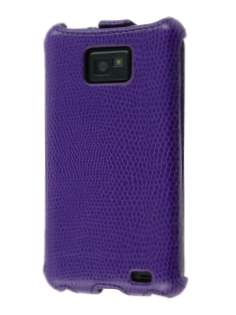 Samsung I9100 Galaxy S2 Slim Synthetic Leather Flip Case - Purple
