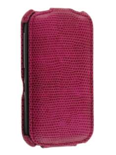 HTC Desire S Slim Synthetic Leather Flip Case - Hot Pink