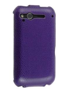 HTC Desire S Slim Synthetic Leather Flip Case - Purple