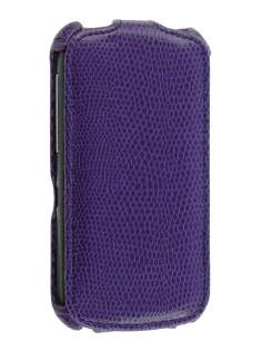 HTC Desire S Slim Synthetic Leather Flip Case - Purple