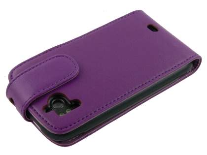 HTC Sensation Synthetic Leather Flip Case - Purple