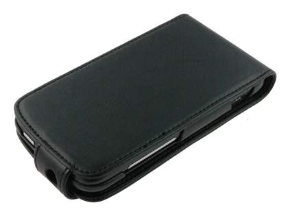 HTC Sensation Synthetic Leather Flip Case - Black
