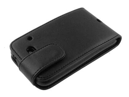 Synthetic Leather Flip Case for HTC ChaCha - Black